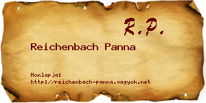 Reichenbach Panna névjegykártya